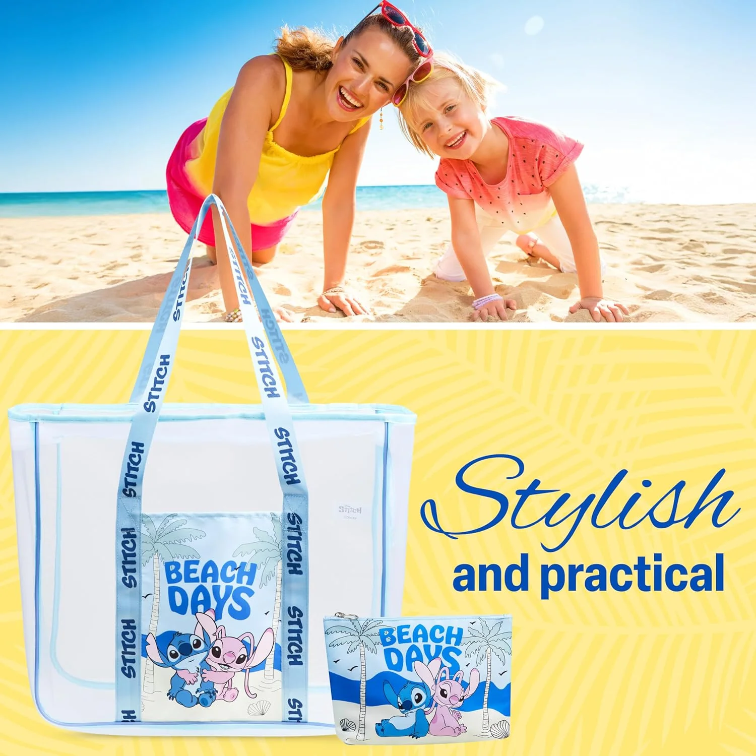 کیف مسافرتی ترند برای زنان و نوجوانان، کیف توری زیپ‌دار با کیف کوچک زیپ‌دار، لوازم ضروری سفر برای تعطیلات، استخر، شنا، باشگاه، پیک نیک