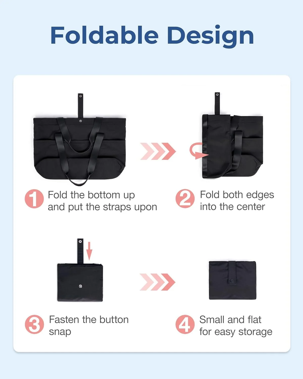 کیف دستی تاشو با زیپ، کیف دستی زنانه، کیف بزرگ رودوشی با دسته بالایی، کیف دستی بوم زنانه، کیف کراس بادی بوم، کیف همه کاره با محفظه برای سفر، کار
