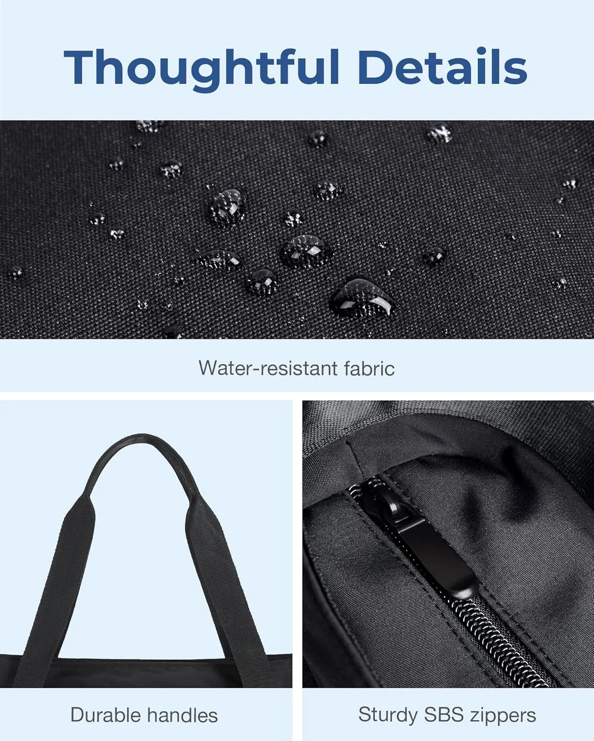 کیف دستی تاشو با زیپ، کیف دستی زنانه، کیف بزرگ رودوشی با دسته بالایی، کیف دستی بوم زنانه، کیف کراس بادی بوم، کیف همه کاره با محفظه برای سفر، کار