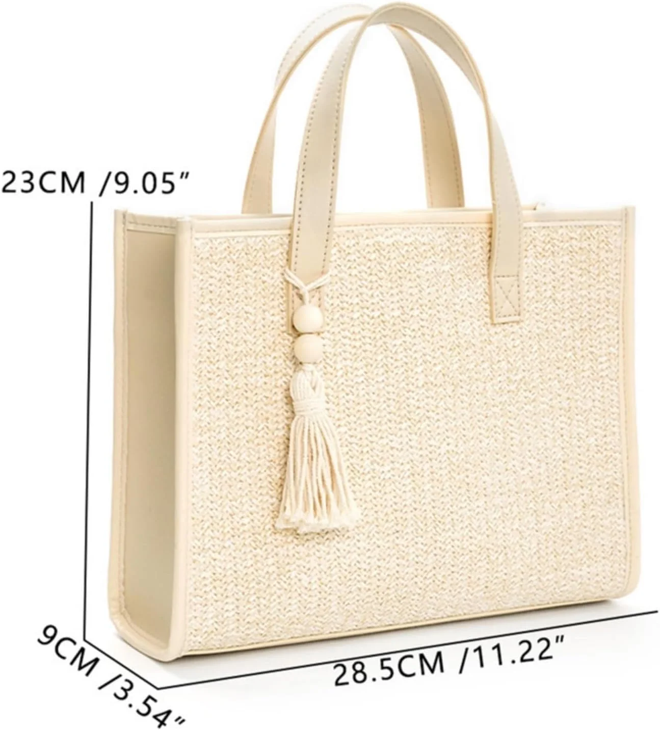 کیف دستی بوم زنانه شیک، کیف دستی بافته شده برای زنان با منگوله های سفید، کیف شانه ای بوم زنانه، برای مدرسه، مسافرت و کار، کیف دستی بوهو هدیه برای زنان، کیف ساحلی