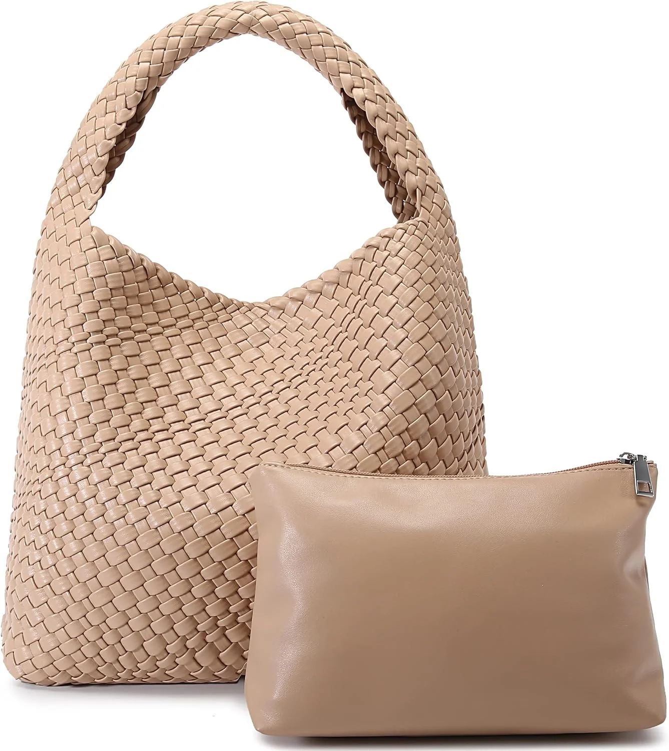 کیف بافتنی زنانه، کیف دستی تابستانی نرم و سبک با دسته بالایی، کیف دستی بوهو روزمره، کیف دوشی