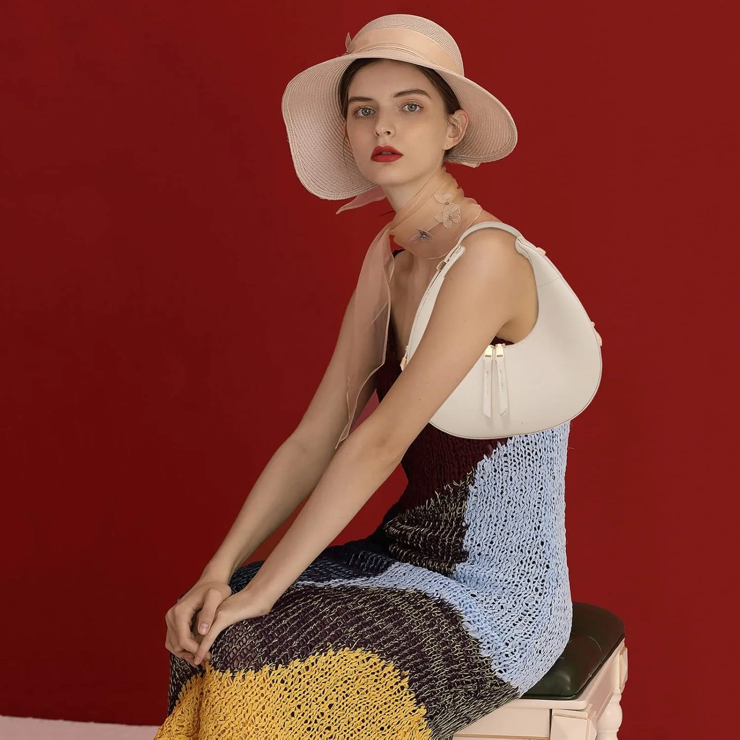 کیف دستی زنانه جدید Ergocar 2022، کیف هلالی شیک زنانه، کیف شانه ای مد روز زنانه، کیف خرید، کیف دستی مد روز شهری