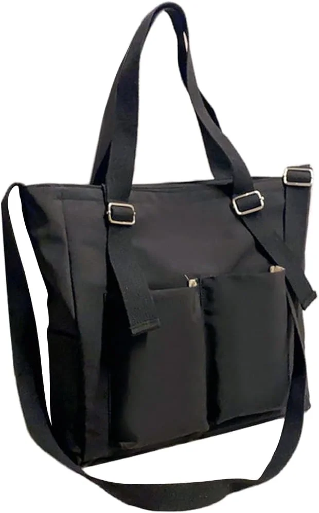 کیف دستی زنانه Cici با جیب های متعدد و بست زیپی، کیف های دانشجویی رودوشی، کیف دستی پلی استر ضخیم