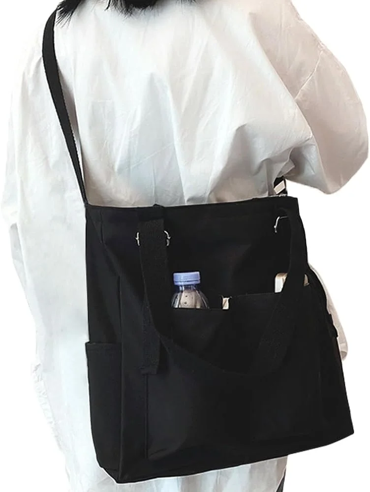 کیف دستی زنانه Cici با جیب های متعدد و بست زیپی، کیف های دانشجویی رودوشی، کیف دستی پلی استر ضخیم