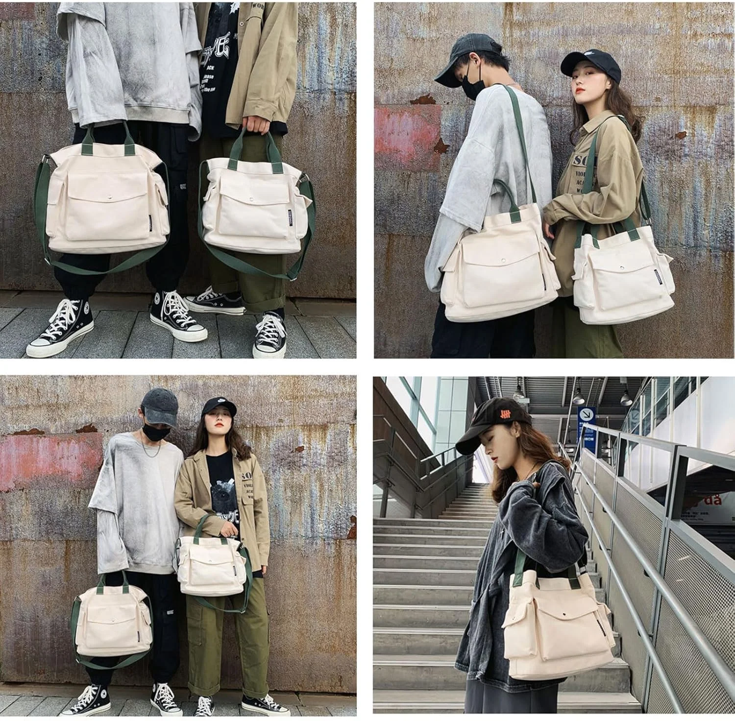 کیف دستی بوم زنانه Excefore، کیف بزرگ جادار دوشی و کراس بادی، کیف دستی بوم دخترانه با جیب های متعدد، کیف مسنجر غیر رسمی برای دفتر، مسافرت، مدرسه، استفاده روزانه