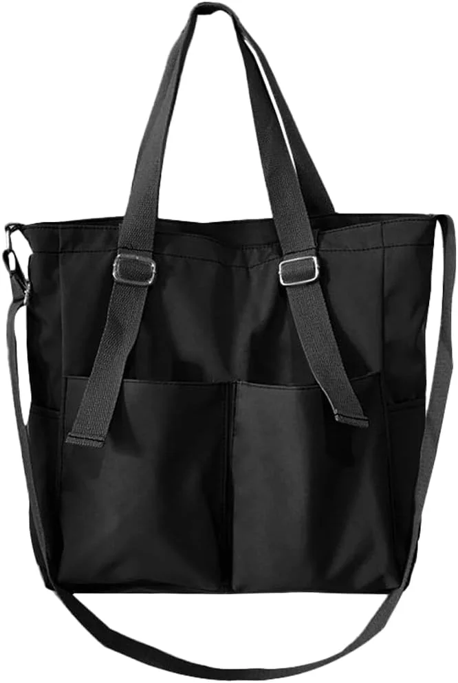 کیف دستی زنانه Cici با جیب های متعدد و بست زیپی، کیف های دانشجویی رودوشی، کیف دستی پلی استر ضخیم