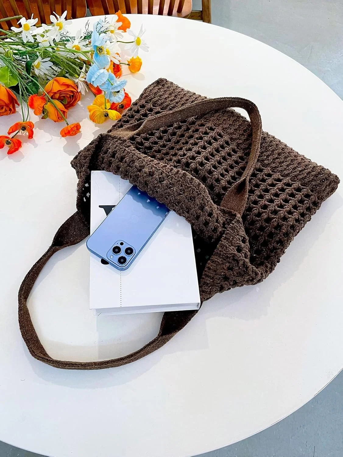 کیف ساحلی زنانه بافتنی دستی ENBEI