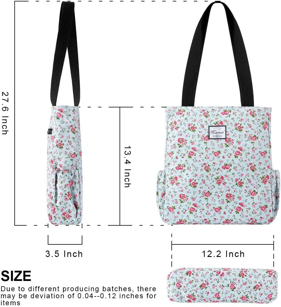 کیف دستی گل‌دار KAMO - کیف دوشی سبک و ضدآب برای مسافرت، یوگا، باشگاه، شنا و ساحل