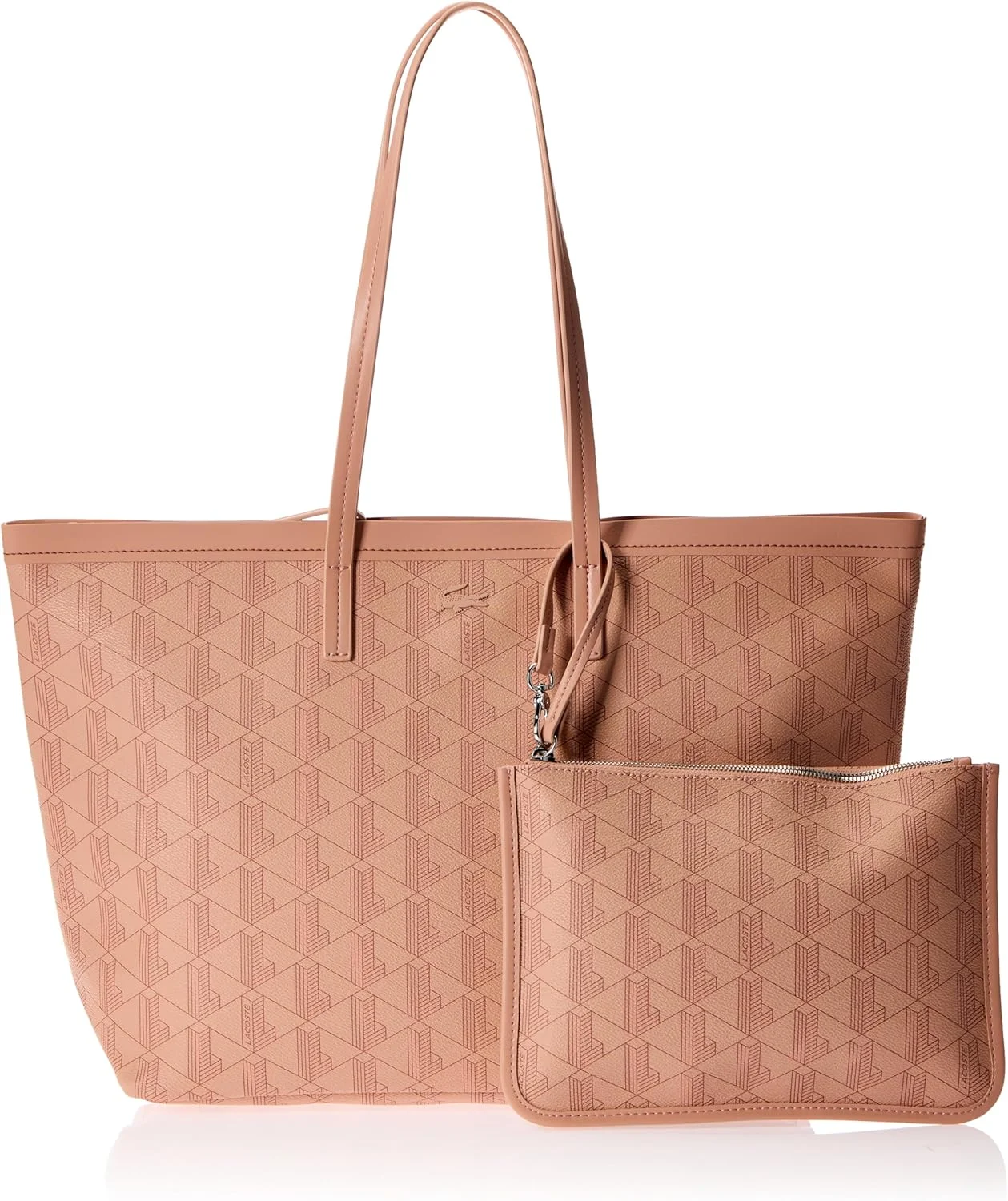 کیف دستی لاکوست مدل Zely بافتدار به همراه کیف کوچک زنانه، مونو لاته مسی کیف دستی لاکوست مدل Zely بافتدار به همراه کیف کوچک زنانه، مونو لاته مسی