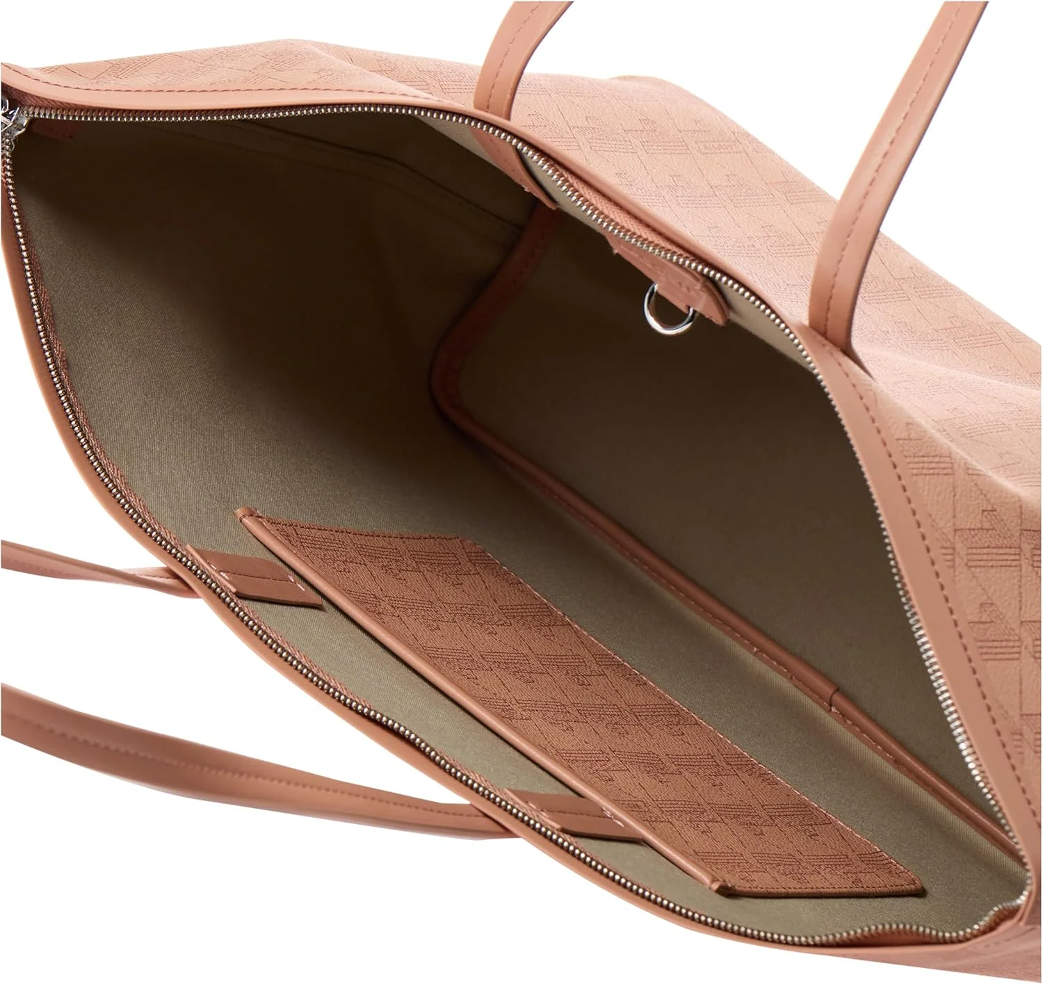 کیف دستی لاکوست مدل Zely بافت‌دار به همراه کیف کوچک زنانه، مونو لاته مسی