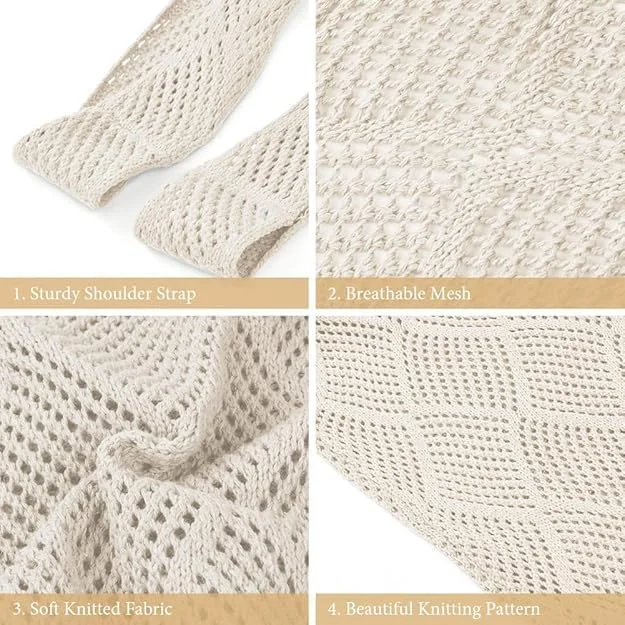 کیف دستی بافتنی زنانه، کیف های شانه ای بافت توخالی یکپارچهسازی با سیستمعامل، کیف شانه ای بوهو، کیف توری قلاب بافی، کیف ساحلی زنانه، کیف دستی خرید مسافرتی برای تعطیلات، کار روزانه، خرید، مسافرت کیف دستی بافتنی زنانه، کیف های شانه ای بافت توخالی یکپارچهسازی با سیستمعامل، کیف شانه ای بوهو، کیف توری قلاب بافی، کیف ساحلی زنانه، کیف دستی خرید مسافرتی برای تعطیلات، کار روزانه، خرید، مسافرت