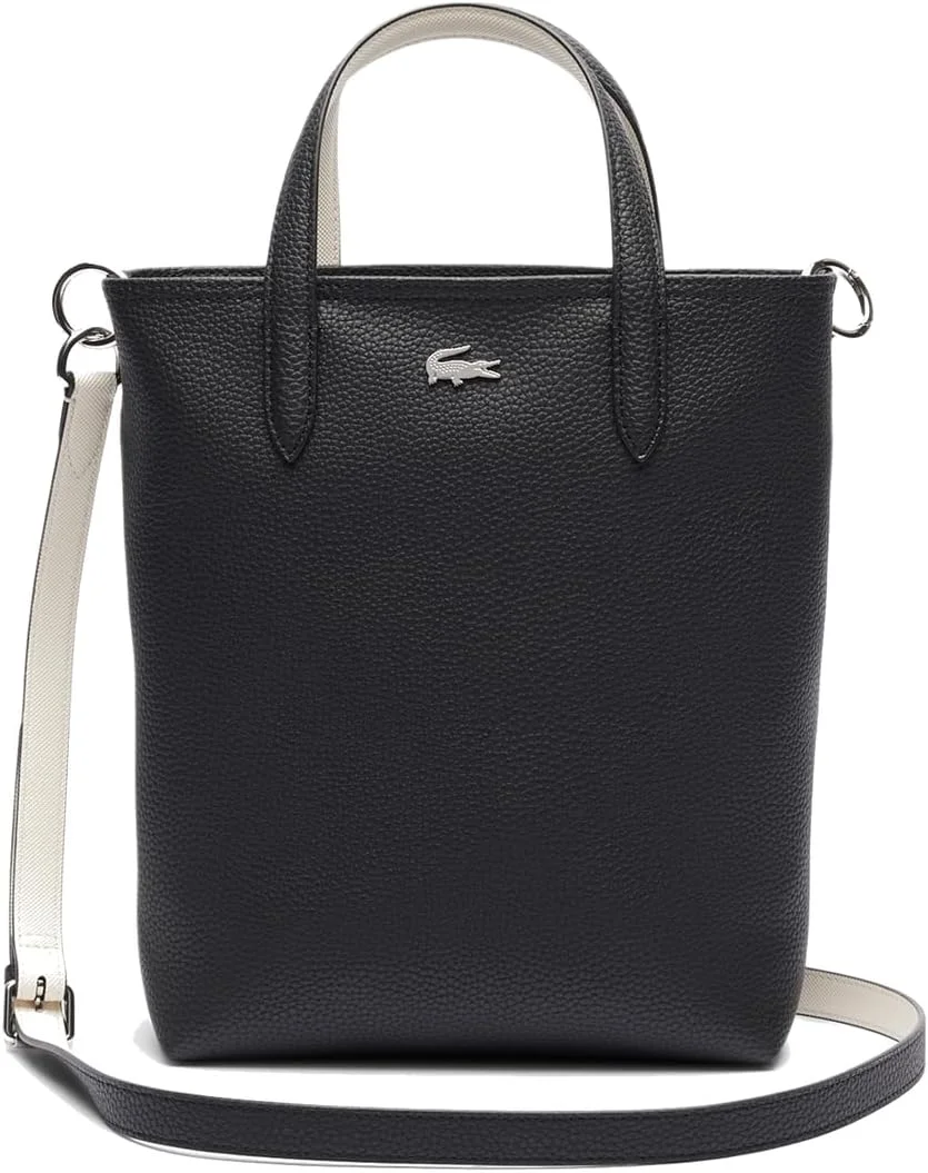 کیف دستی زنانه لاکوست مدل آنا عمودی دو رو - مشکی شیری کیف دستی زنانه لاکوست مدل آنا عمودی دو رو - مشکی شیری