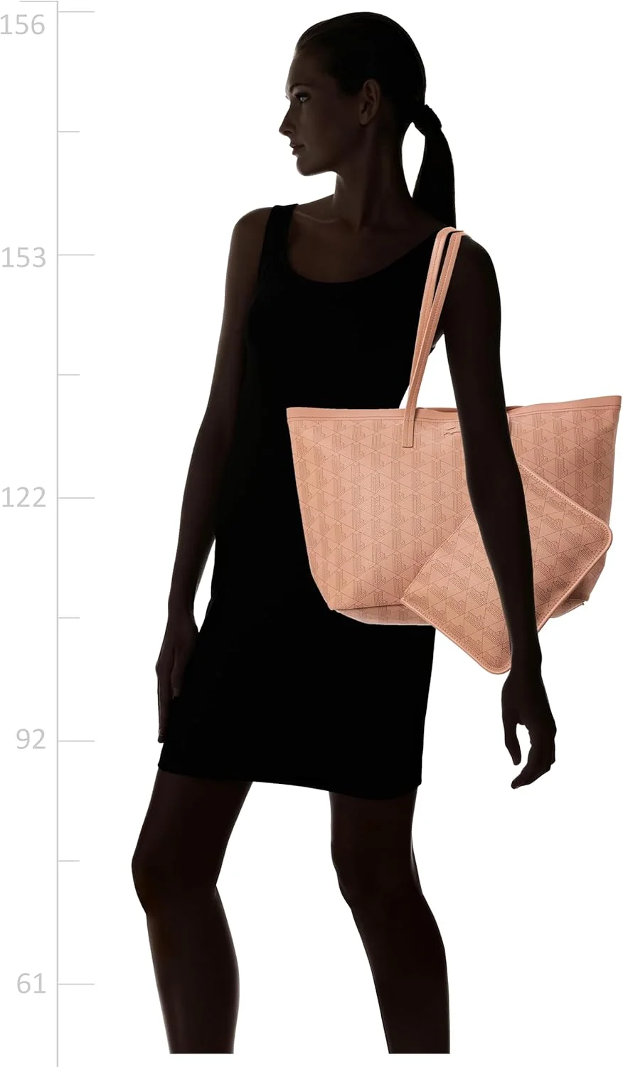 کیف دستی لاکوست مدل Zely بافت‌دار به همراه کیف کوچک زنانه، مونو لاته مسی