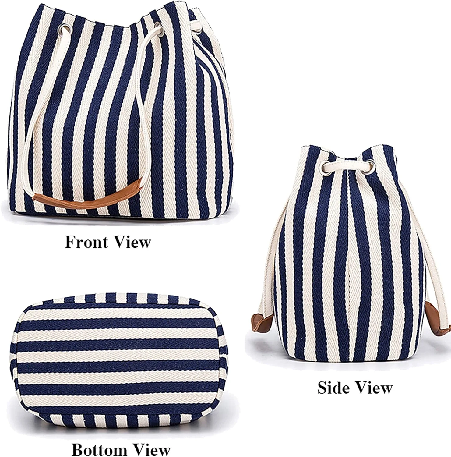 کیف دستی زنانه برزنتی تابستانی، کیف چند منظوره ساحلی غیر رسمی، کیف خرید بند دار، کیف دوشی، کیف دستی روزانه برای استفاده روزمره بانوان (آبی)