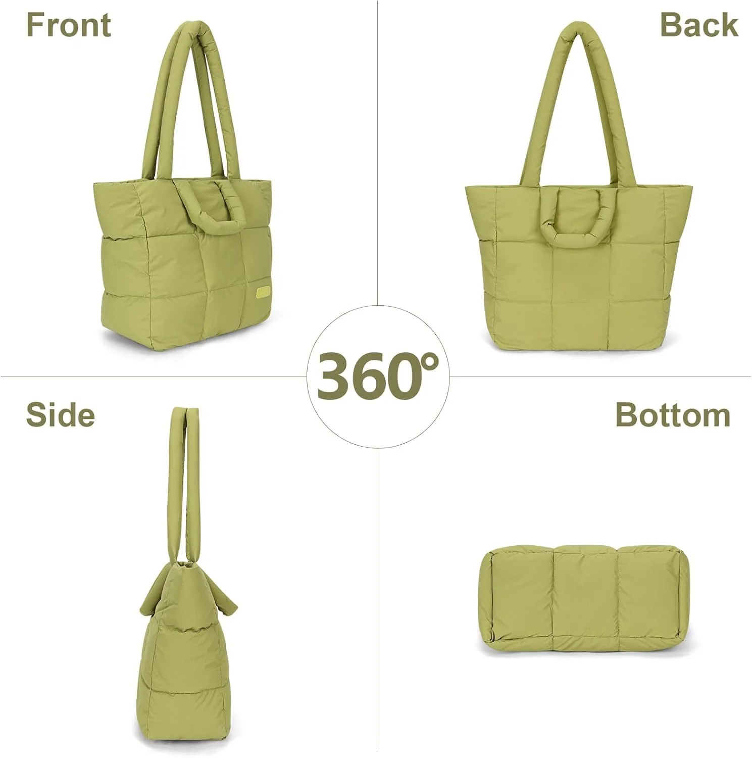 کیف دستی زنانه نالاکال، کیف بزرگ زنانه، کیف دوشی سبک وزن، کیف پفی بزرگ پنبه ای، کیف شانه ای پفی مناسب کار، مسافرت، باشگاه و خرید