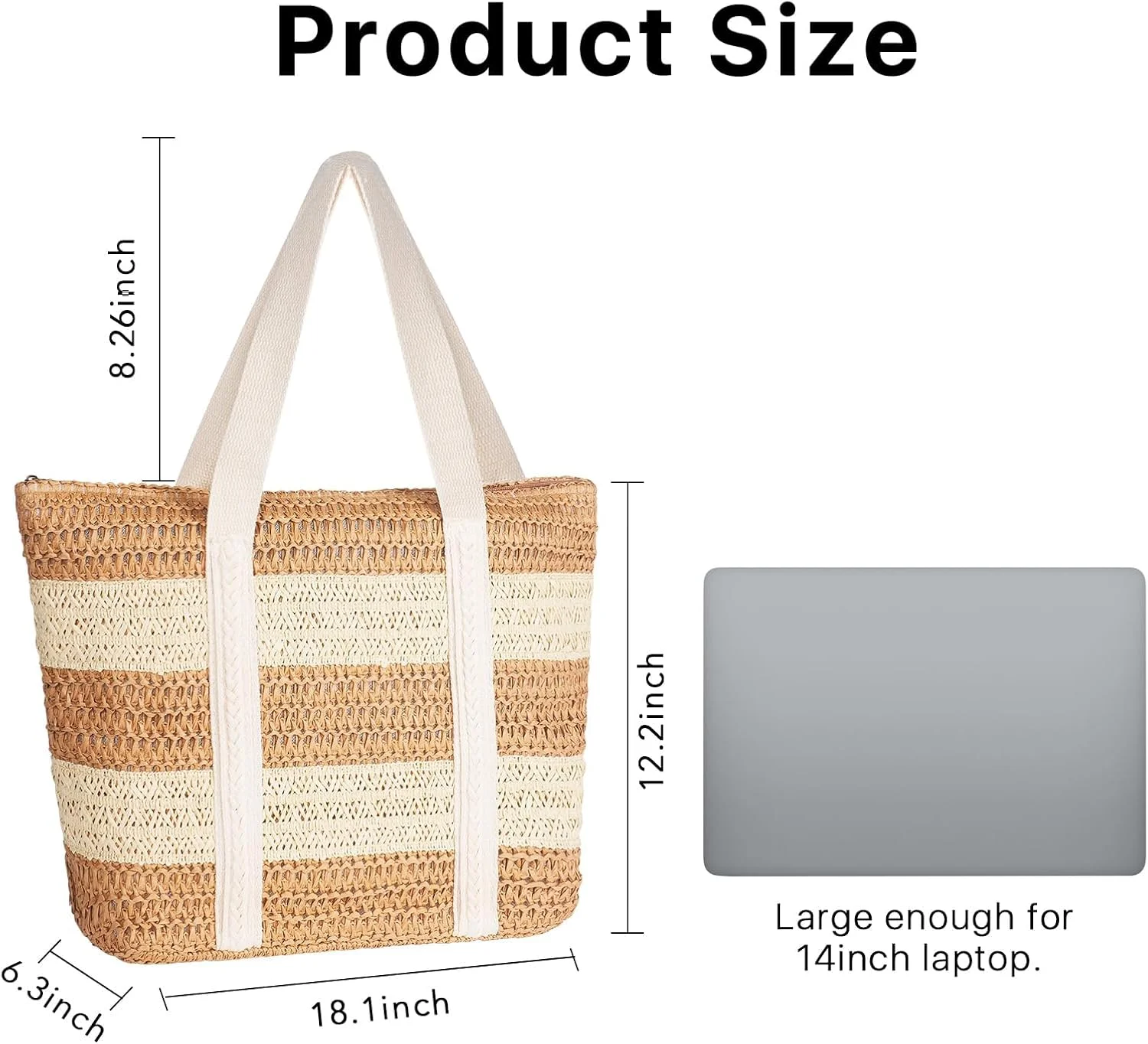 کیف حصیری بزرگ زنانه نالاکال، کیف دستی حصیری راه راه پهن، کیف دوشی بافتنی تابستانی برای تعطیلات در فضای باز کیف حصیری بزرگ زنانه نالاکال، کیف دستی حصیری راه راه پهن، کیف دوشی بافتنی تابستانی برای تعطیلات در فضای باز