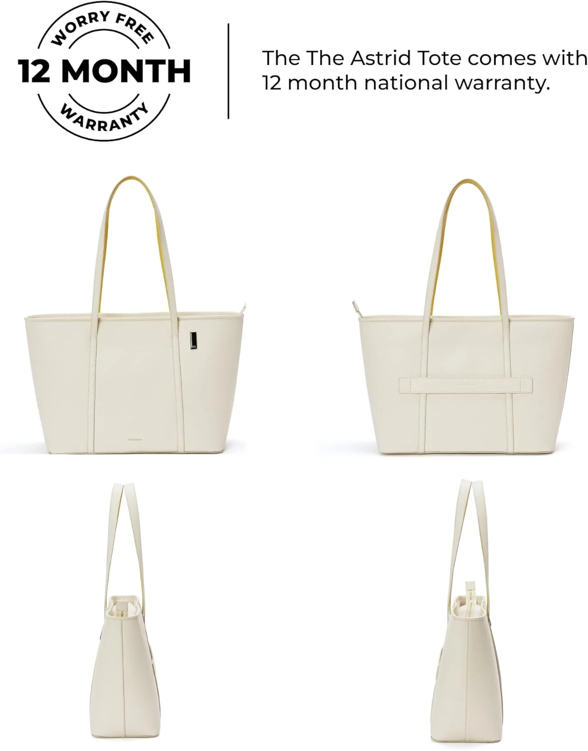 کیف دستی زنانه آسترید موکوبارا | کیف دستی زنانه برای استفاده اداری با چرم مصنوعی و روکش ضد آب، محفظه های متعدد و آستین لپ تاپ پد دار برای مسافرت و کار