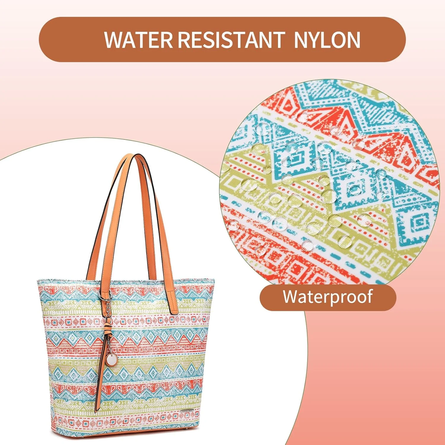 کیف دستی زنانه بزرگ با محفظه زیپ دار از جنس چرم مصنوعی نرم