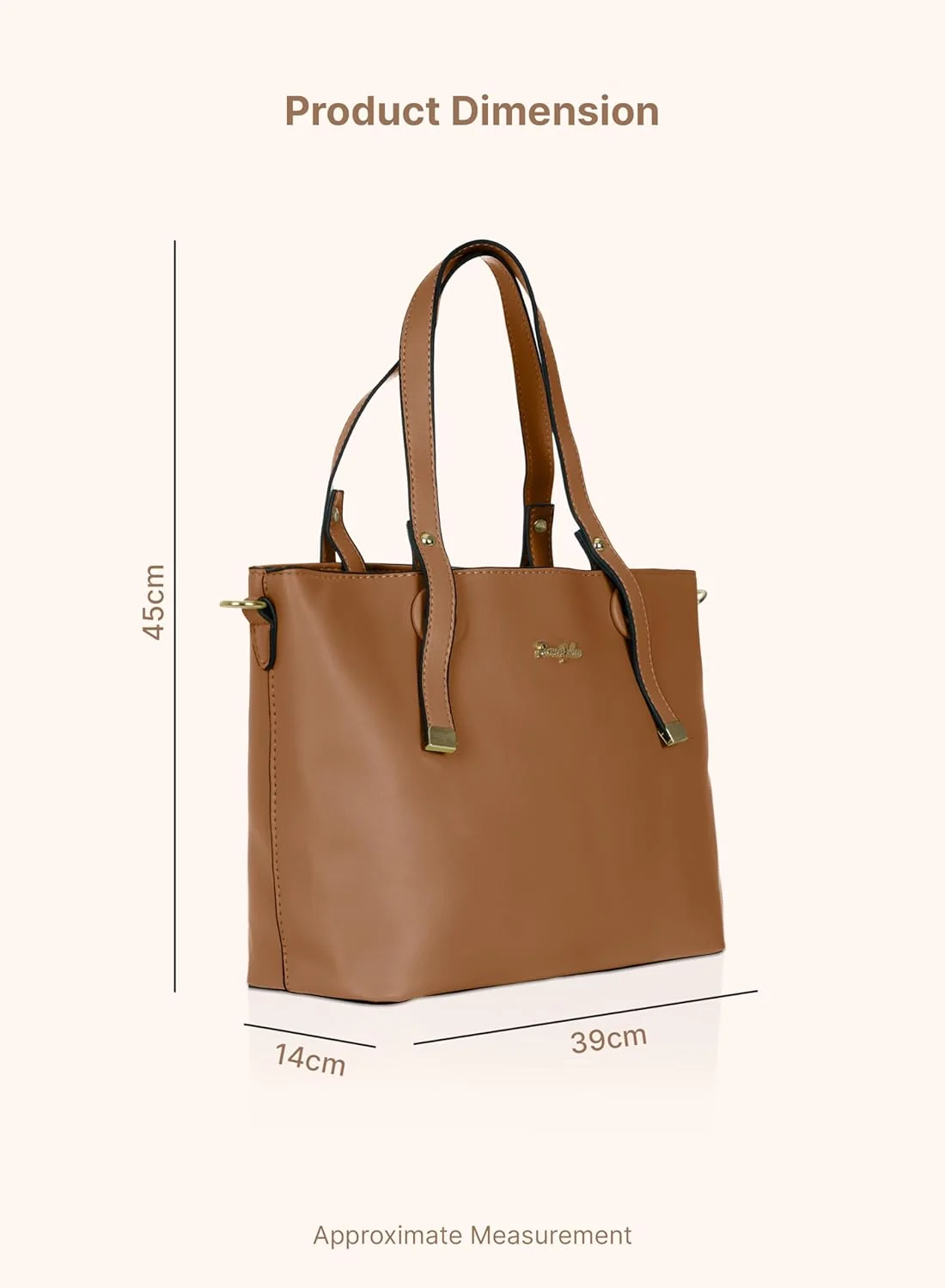 کیف دستی زنانه پاراجان مدل Bella Tote، کیف شیک و یکدست با دسته بالایی، کیف دستی و کیف دوشی