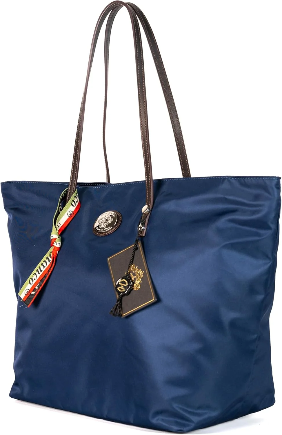 کیف دستی اوروبیانکو مدل Barrady - نایلون آبی / چرم قهوه ای کیف دستی اوروبیانکو مدل Barrady - نایلون آبی / چرم قهوه ای