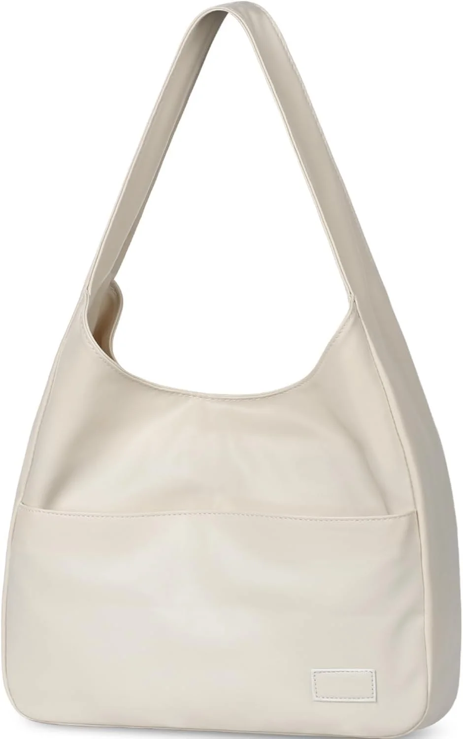 کیف دستی زنانه بزرگ TERRIFI از جنس چرم مصنوعی، کیف دوشی جادار، کیف دستی مدل Hobo از جنس چرم گیاهی، مناسب برای کار، مسافرت، سفید