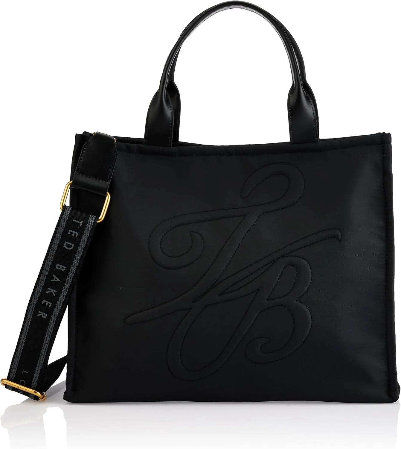 کیف خرید بزرگ نایلونی تد بیکر مدل Halea TB Script، مشکی