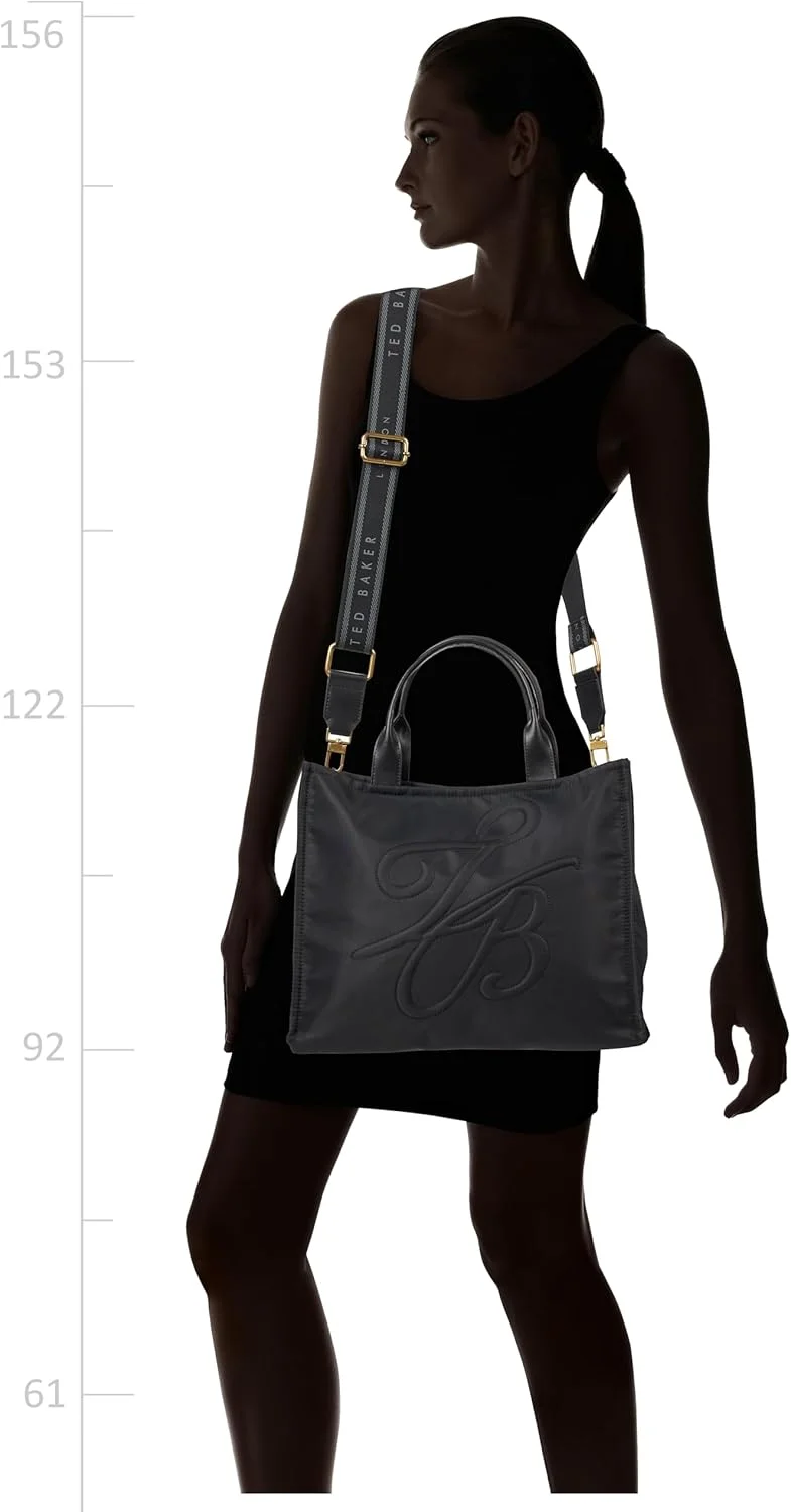 کیف خرید بزرگ نایلونی تد بیکر مدل Halea TB Script، مشکی