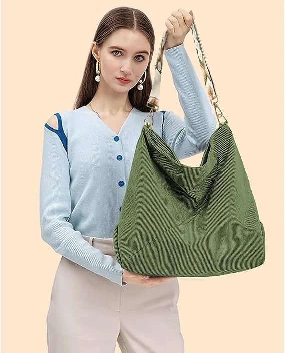 کیف دستی زنانه مخملی کبریتی، کیف شانه ای شیک، با زیپ، با بندهای قابل تنظیم، زنانه، برای کار، مسافرت، استفاده روزانه