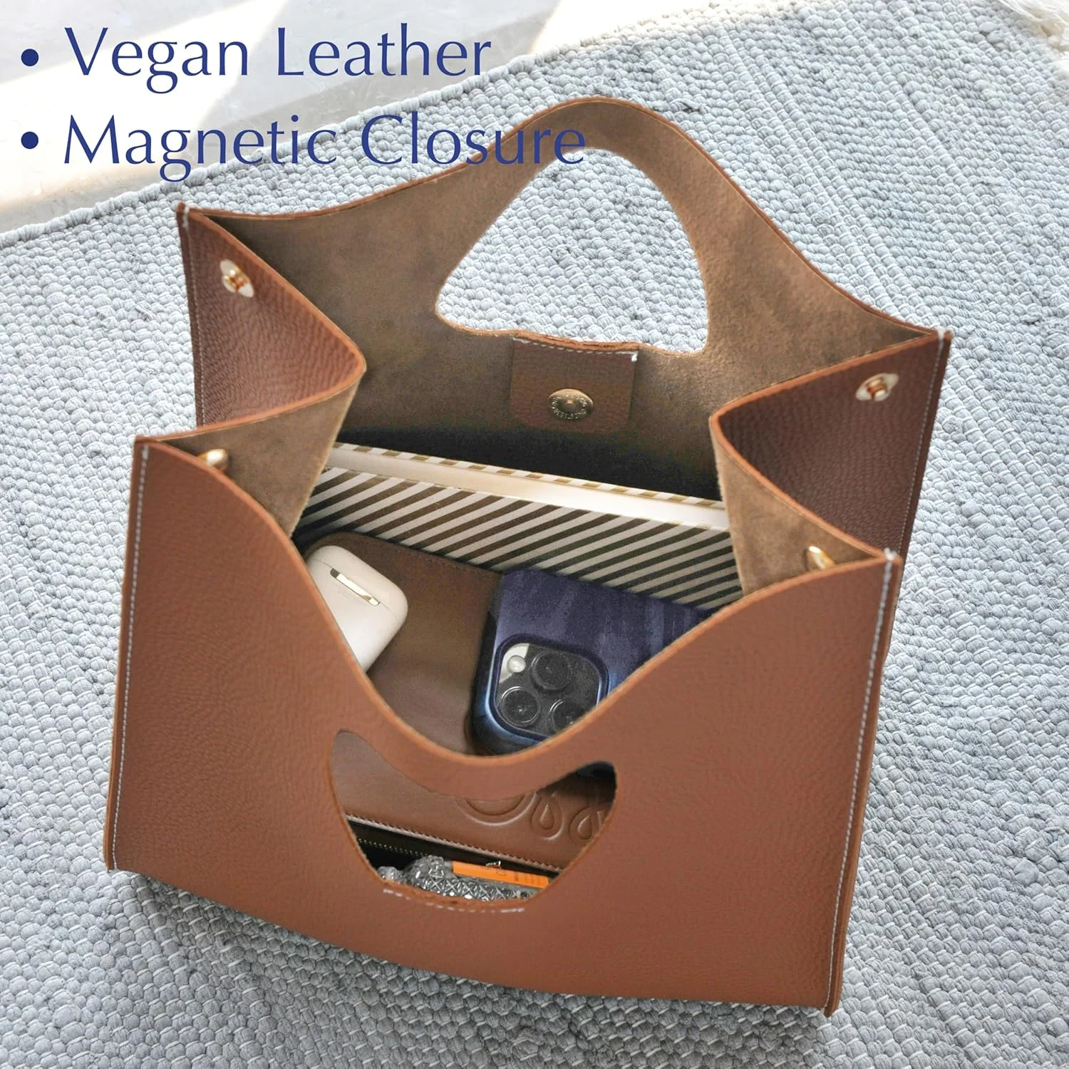 کیف دستی چرمی PU نرم به سبک مینیمال و قدیمی Hoxis، کیف کوچک