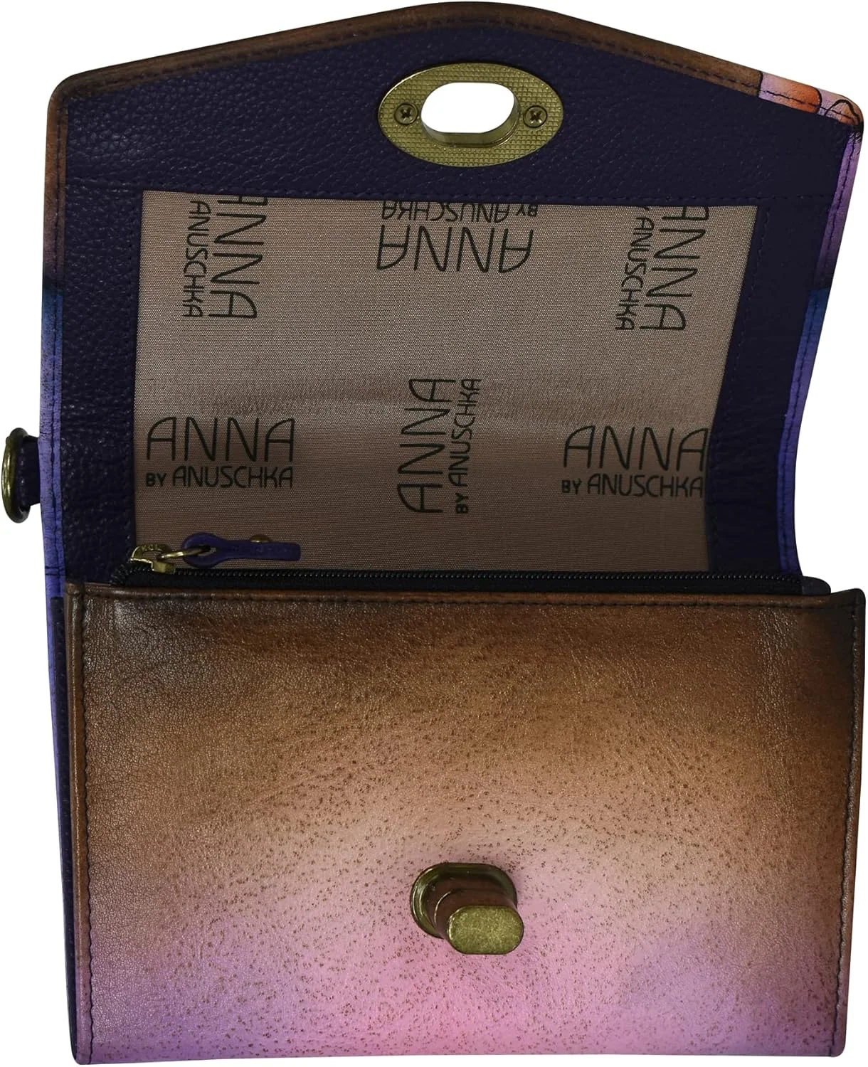 کیف دستی چرمی زنانه آنا بای آنوشکا، طرح‌دار و نقاشی شده، مناسب برای سازماندهی وسایل، کیف کلاچ و کیف مچی، چرم اصل