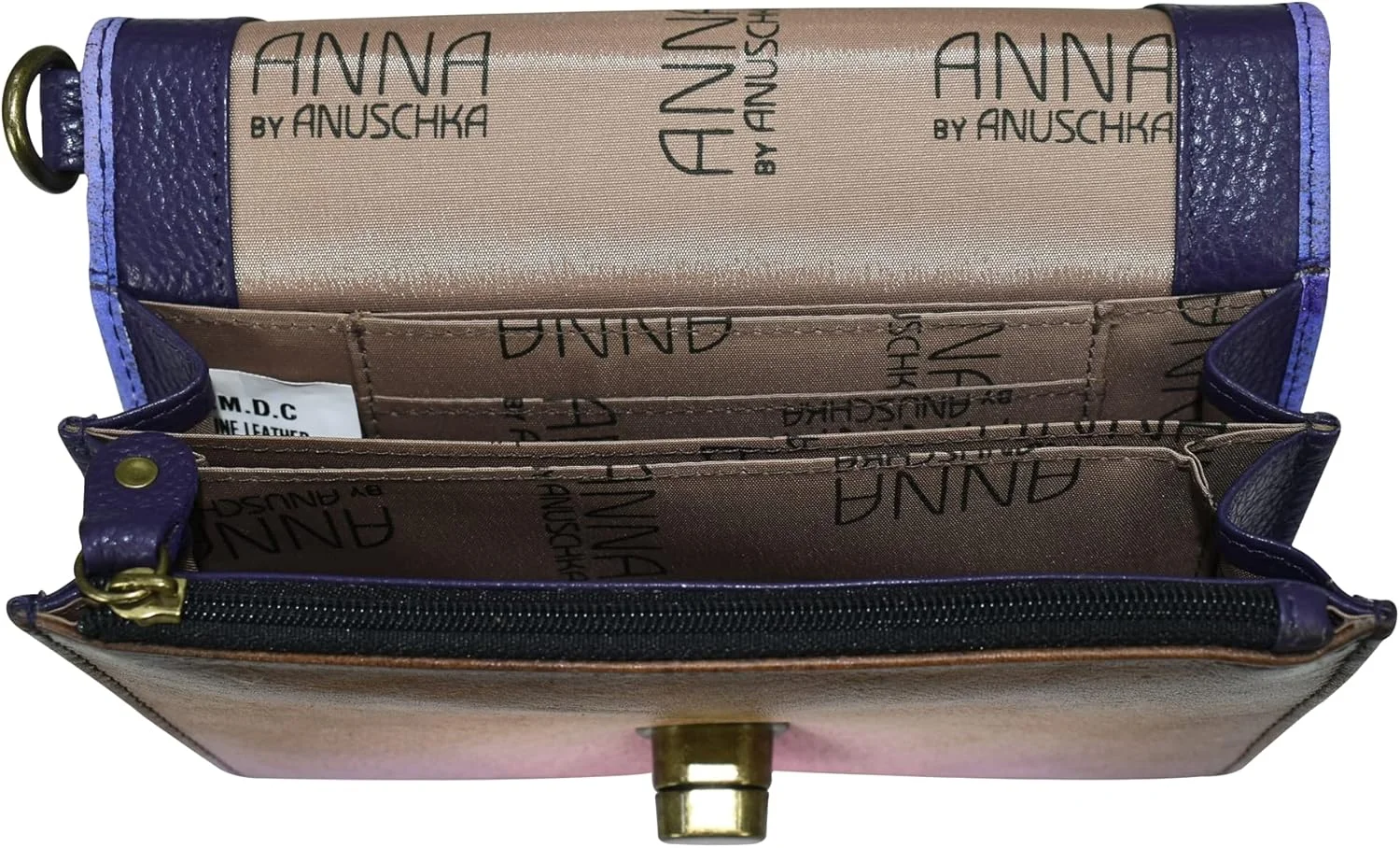 کیف دستی چرمی زنانه آنا بای آنوشکا، طرح‌دار و نقاشی شده، مناسب برای سازماندهی وسایل، کیف کلاچ و کیف مچی، چرم اصل