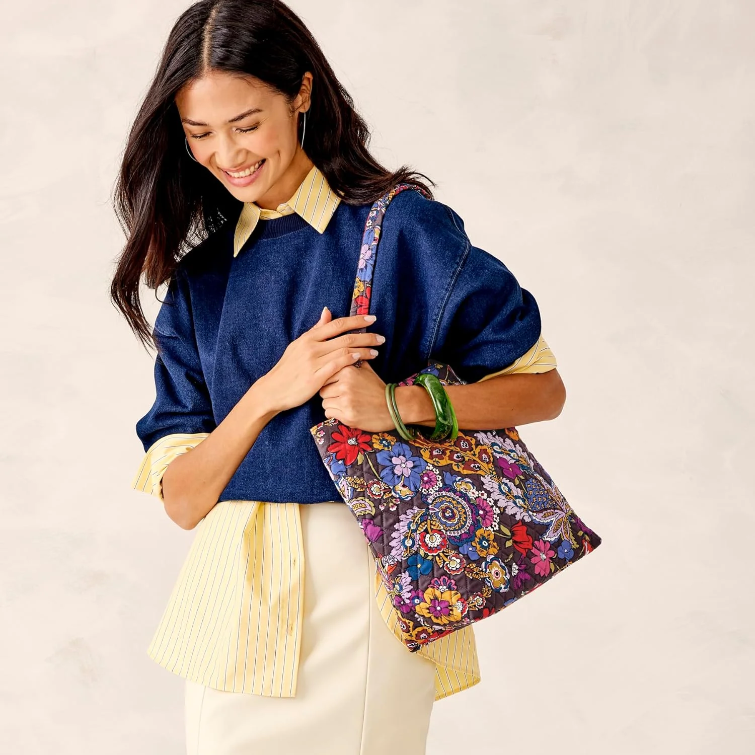 کیف دستی زنانه ویرا بردلی، مدل Premium Cotton Small Original Tote کیف دستی زنانه ویرا بردلی، مدل Premium Cotton Small Original Tote