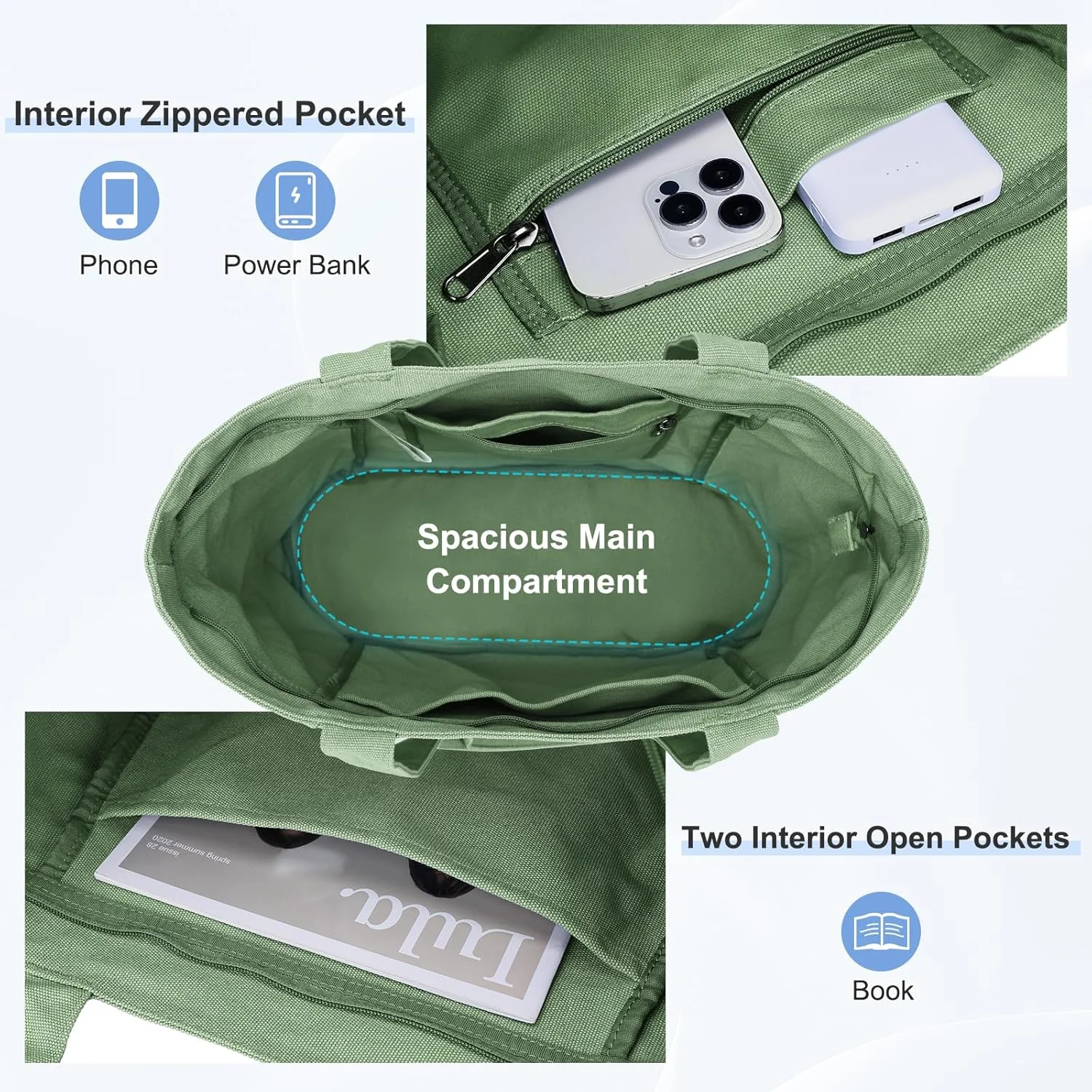 کیف دستی بزرگ بومى زنانه، کیف شانه ای تاشو غیر رسمی با زیپ، کیف همه کاره برای کار/مسافرت/دانشگاه/باشگاه کیف دستی بزرگ بومى زنانه، کیف شانه ای تاشو غیر رسمی با زیپ، کیف همه کاره برای کار/مسافرت/دانشگاه/باشگاه