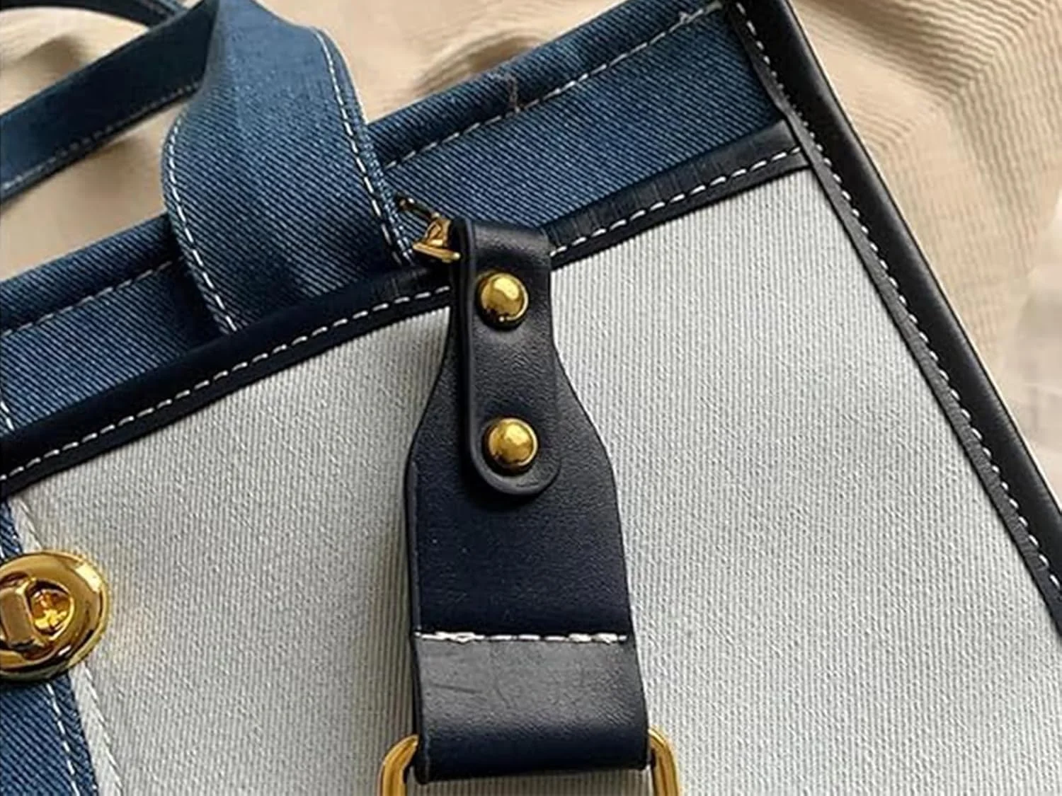 کیف دستی بوم تزویق زنانه، کیف دوشی بزرگ جین با بند شانه قابل تنظیم، کیف های یک طرفه قدیمی برای کار، مسافرت، دانشگاه و استفاده روزمره (آبی)