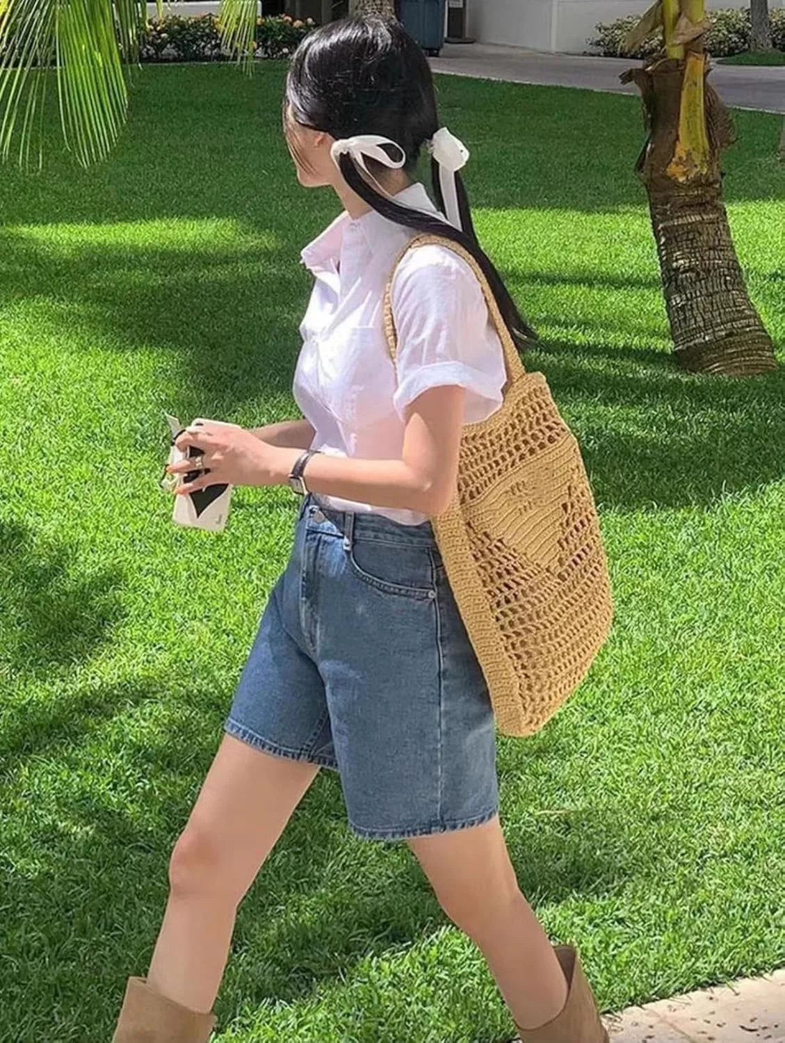 کیف حصیری، کیف دستی قلاب بافی، کیف ساحلی حصیری، کیف توری زنانه، کیف ساحلی، کیف دستی قلاب بافی