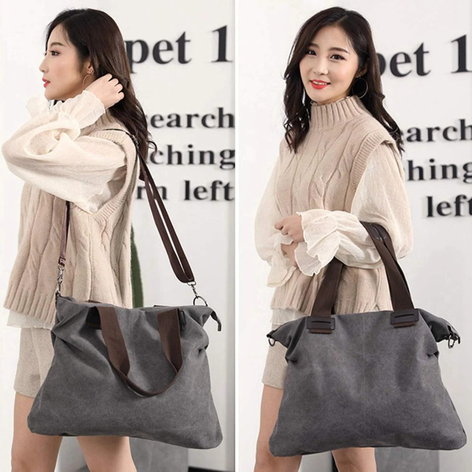 کیف دستی بوم زنانه Sunshinejing، کیف دوشی و کراس بادی، مناسب کار، سفر و استفاده روزمره