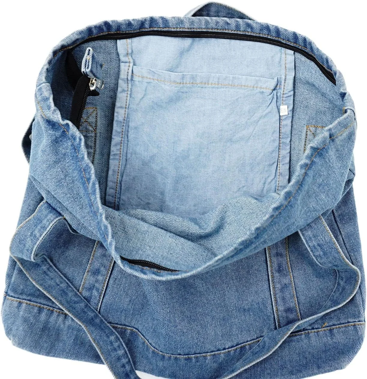 کیف دستی جین YunZh، سبک کژوال، سبک وزن، کلاسیک، مناسب سفر و خرید، کیف دوشی