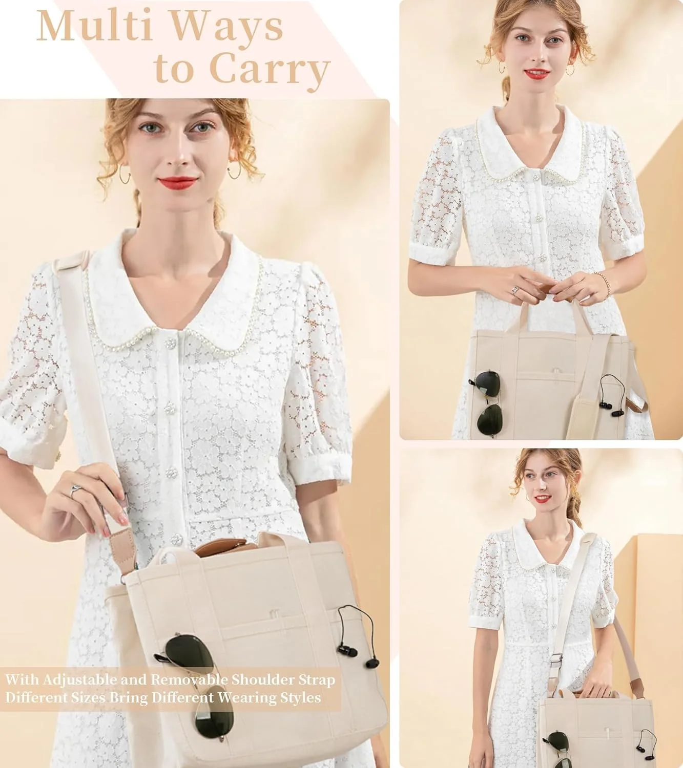 کیف دستی بوم شانه ای، کیف شانه ای کراس بادی، کیف های کار غیر رسمی، با جیب های متعدد کیف کراس بادی برای زنان، کیف دستی همه کاره با محفظه برای مسافرت های کاری و گردش های روزانه