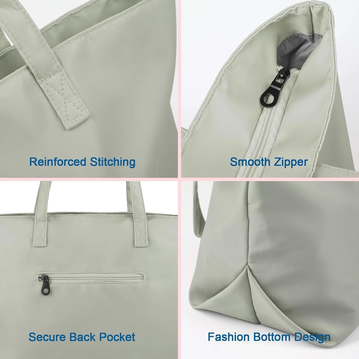 کیف دستی نایلونی زنانه، کیف بزرگ دوشی با جیب های متعدد و بست زیپی، مناسب برای کار، مسافرت و دانشگاه کیف دستی نایلونی زنانه، کیف بزرگ دوشی با جیب های متعدد و بست زیپی، مناسب برای کار، مسافرت و دانشگاه