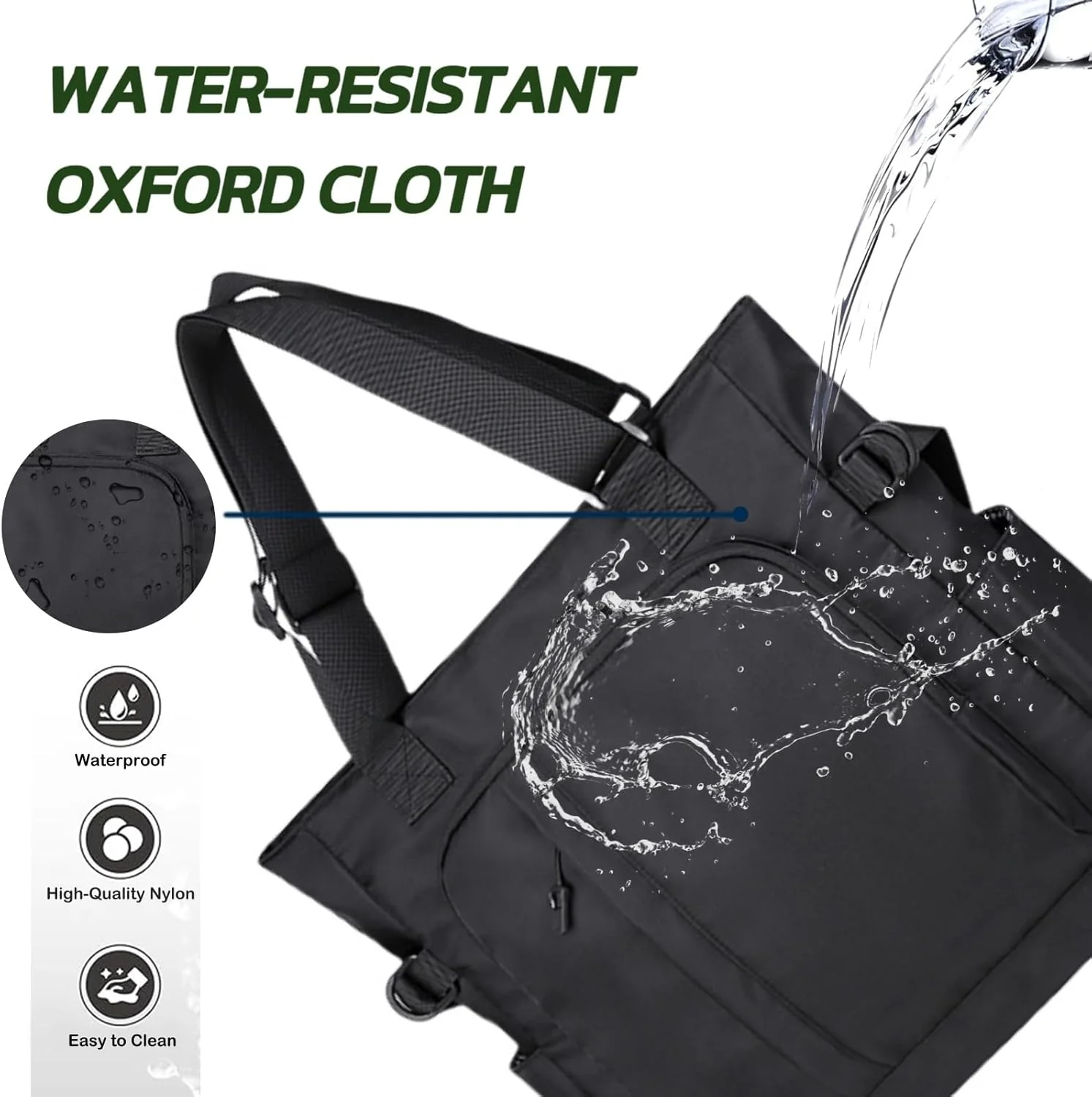 کیف دستی شانه ای مردانه - کیف لپ تاپ BLYPHOO با جیب های متعدد، کیف دستی بزرگ ضد آب مسافرتی، کیف های کار سبک وزن برای مردان یا زنان برای کار روزانه، مسافرت و ساحل کیف دستی شانه ای مردانه - کیف لپ تاپ BLYPHOO با جیب های متعدد، کیف دستی بزرگ ضد آب مسافرتی، کیف های کار سبک وزن برای مردان یا زنان برای کار روزانه، مسافرت و ساحل