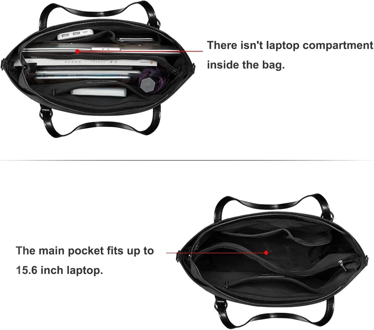 کیف دستی زنانه چرمی S-ZONE، کیف بزرگ جادار مناسب کار روزانه، مشکی