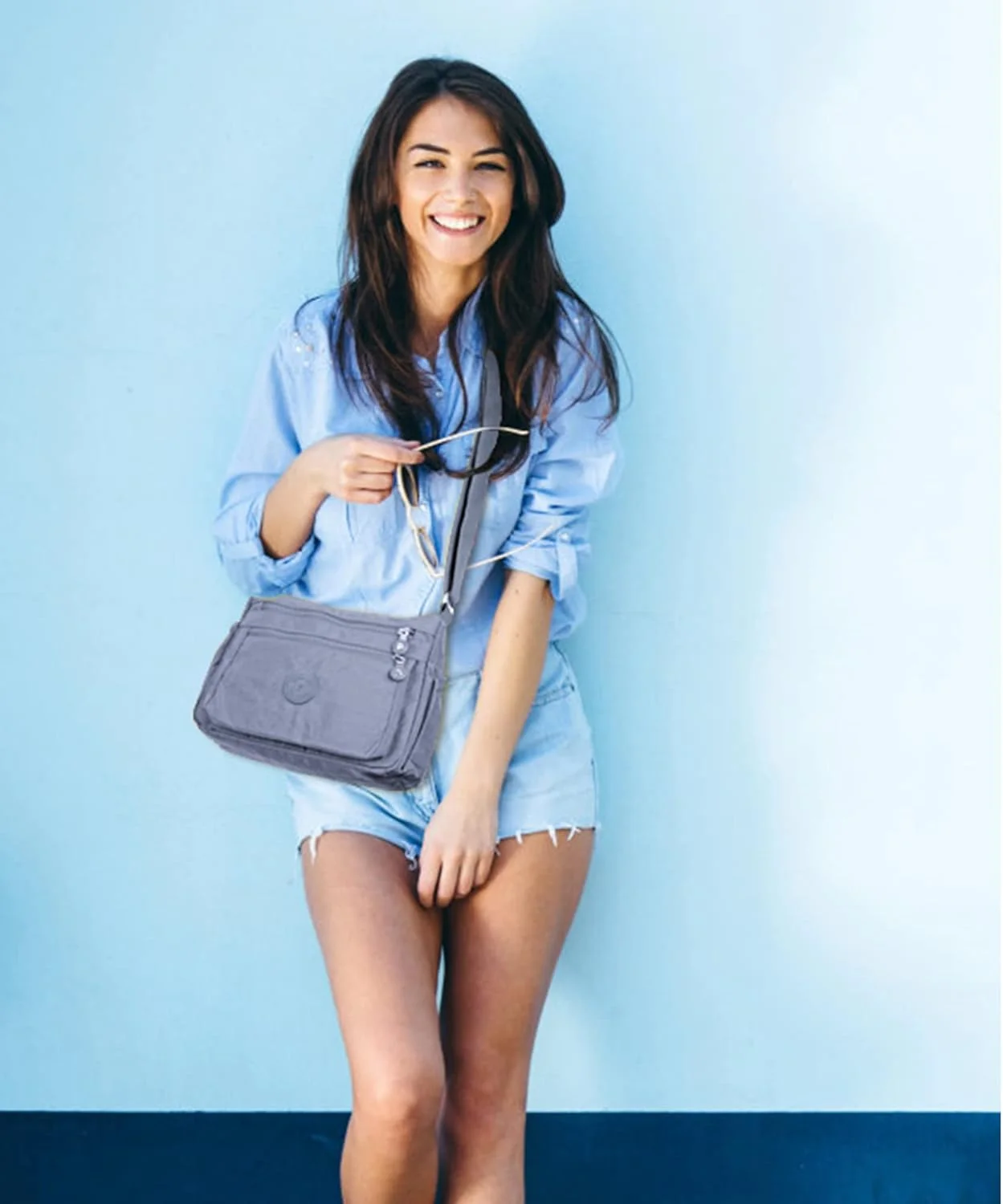 کیف دوشی زنانه ضد آب، کیف دستی نایلونی غیر رسمی، کیف پول، کیف پیام رسان سبک وزن