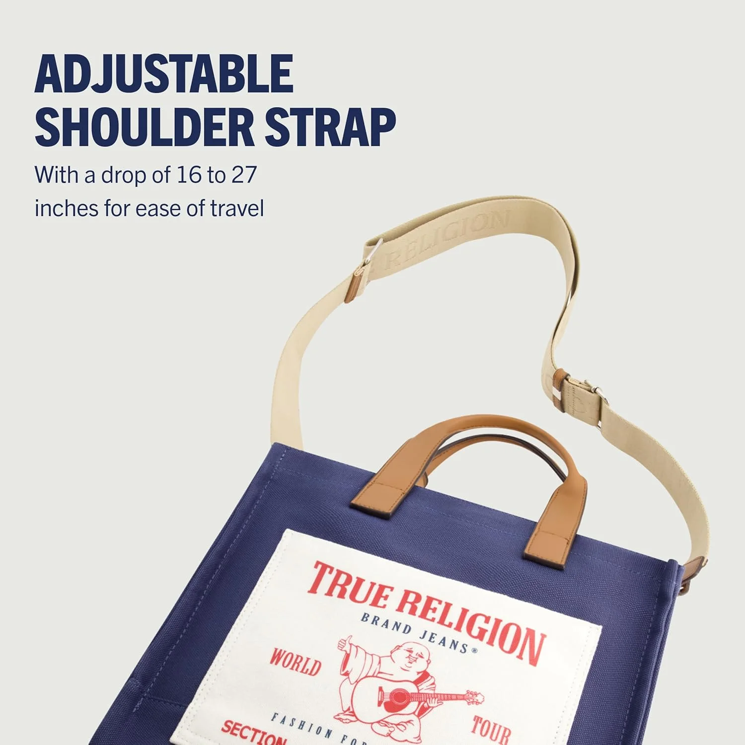 کیف دستی زنانه True Religion، کیف دوشی مسافرتی متوسط با بند قابل تنظیم کیف دستی زنانه True Religion، کیف دوشی مسافرتی متوسط با بند قابل تنظیم