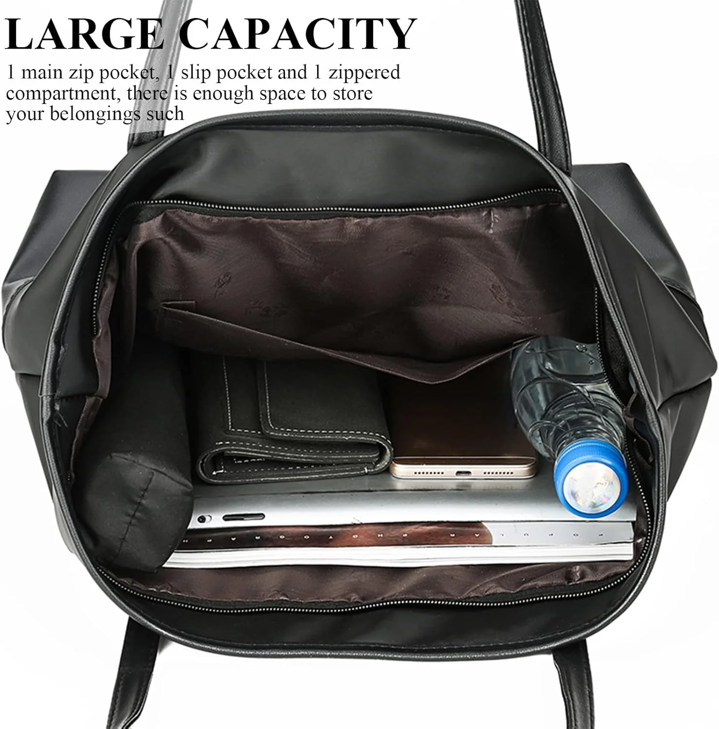 کیف دستی زنانه، کیف دوشی شیک و ساده، کیف با زیپ برای کار روزانه، مسافرت، مدرسه، خرید و استفاده روزمره