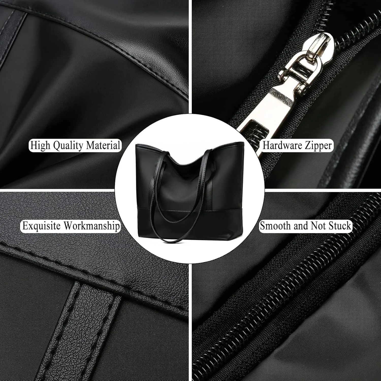 کیف دستی زنانه، کیف دوشی شیک و ساده، کیف با زیپ برای کار روزانه، مسافرت، مدرسه، خرید و استفاده روزمره