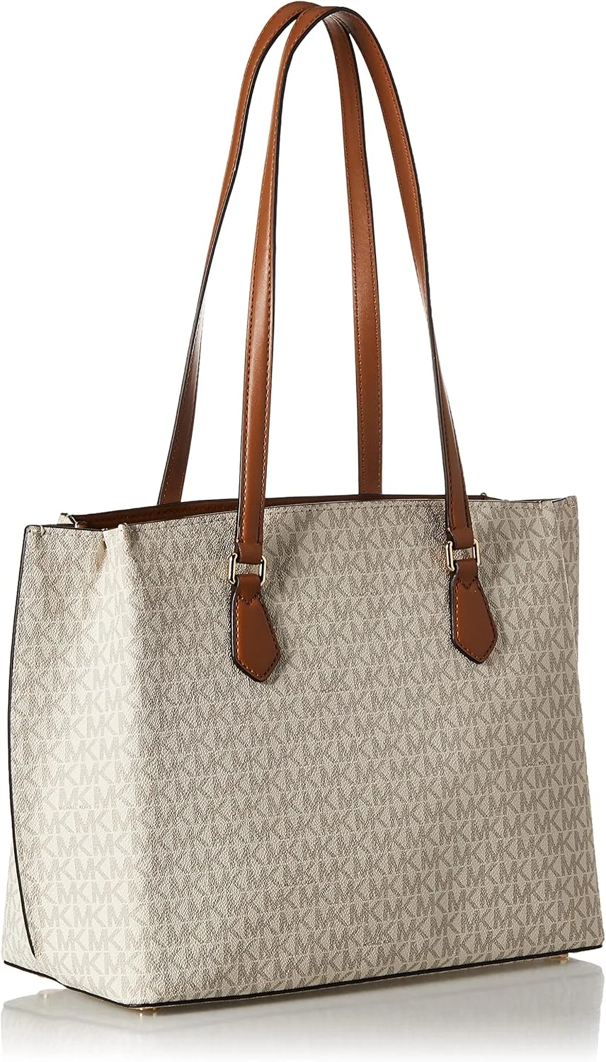 کیف دستی بزرگ مایکل کورس مدل Voyager از جنس چرم دانه دار و رنگ وانیلی/بلوطی کیف دستی بزرگ مایکل کورس مدل Voyager از جنس چرم دانه دار و رنگ وانیلی/بلوطی