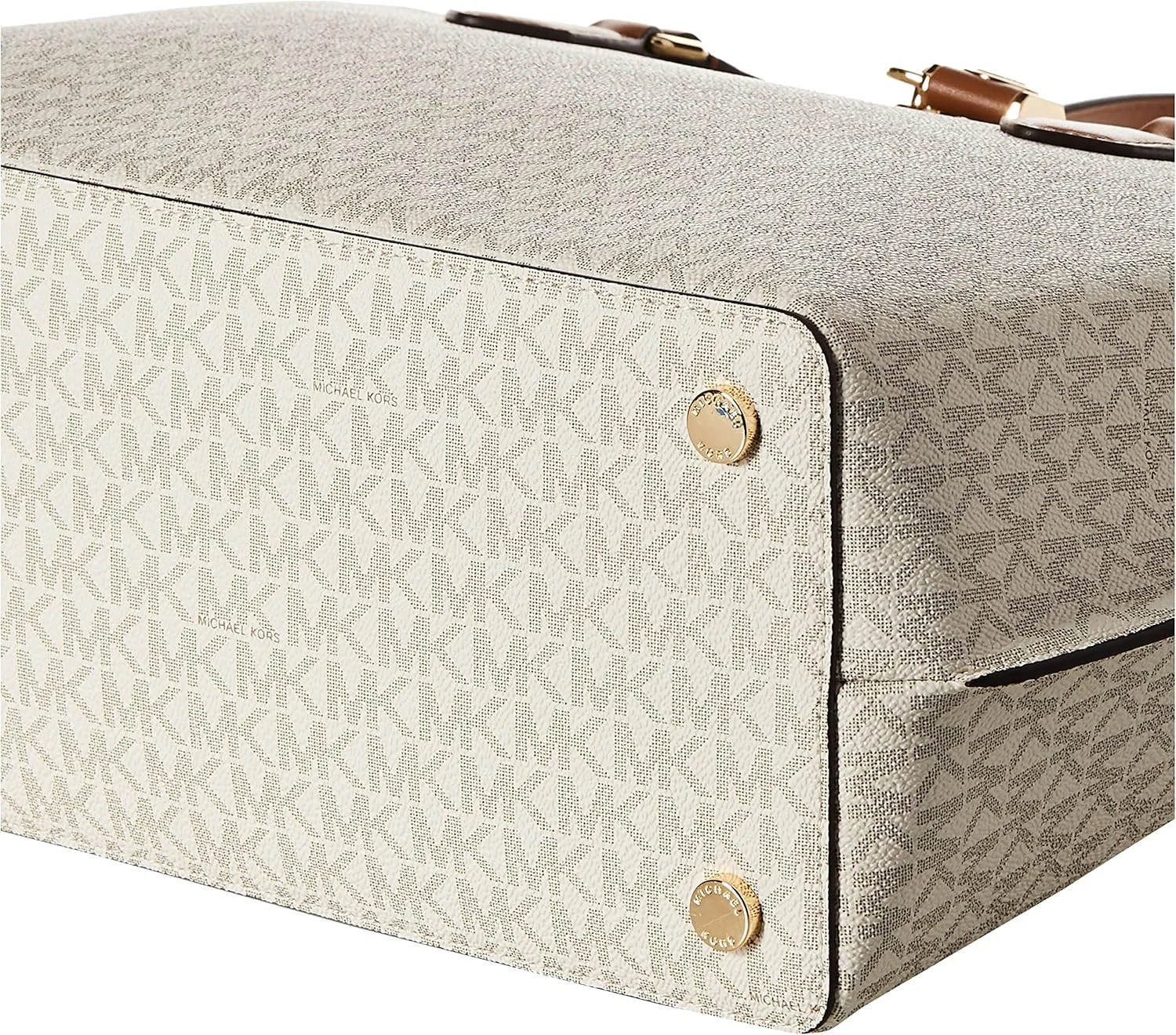 کیف دستی بزرگ مایکل کورس مدل Voyager از جنس چرم دانه دار و رنگ وانیلی/بلوطی کیف دستی بزرگ مایکل کورس مدل Voyager از جنس چرم دانه دار و رنگ وانیلی/بلوطی