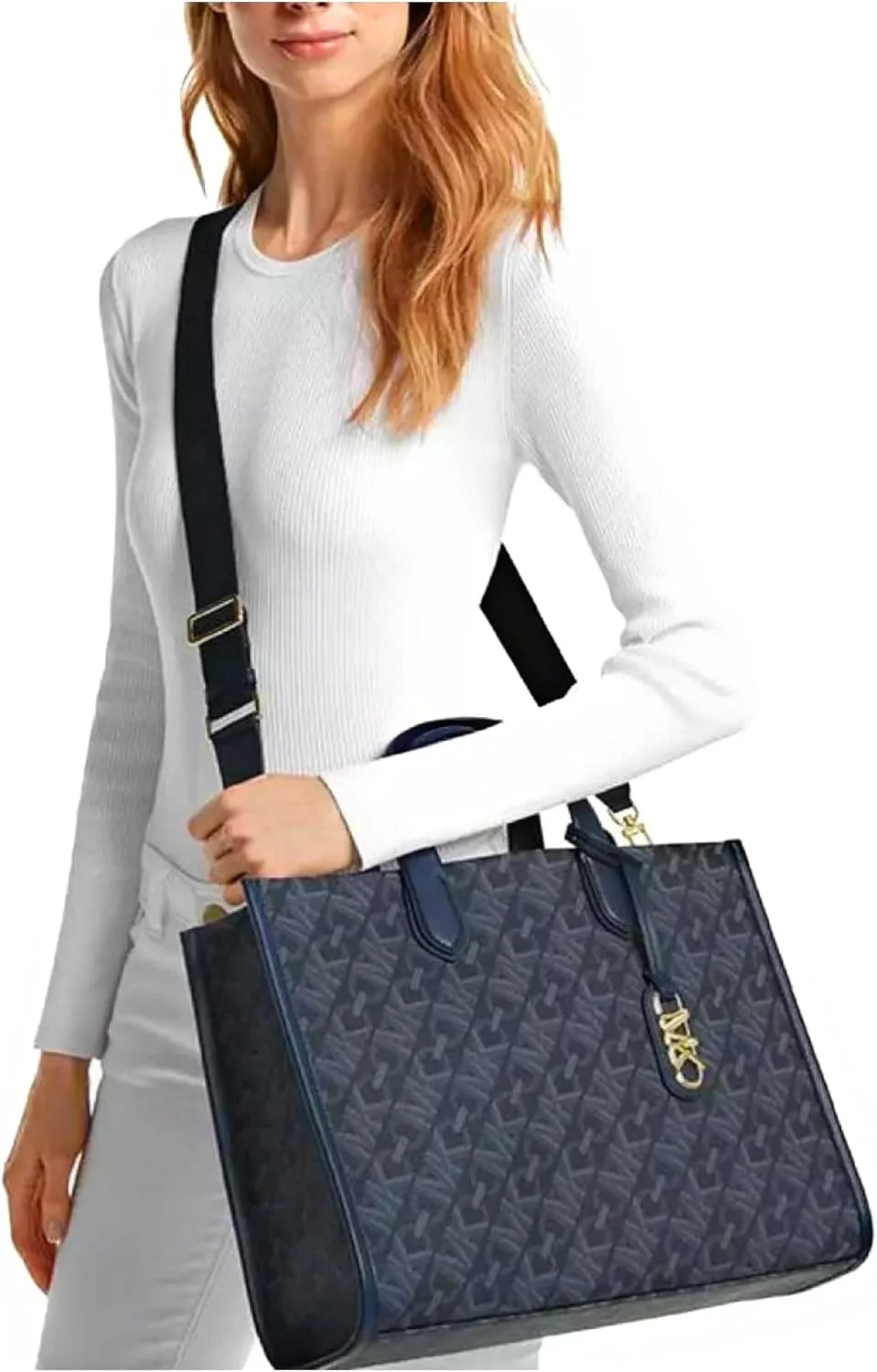 کیف دستی بزرگ زنانه مایکل کورس مدل 30H3G3GT3V رنگ سرمه ای/آبی