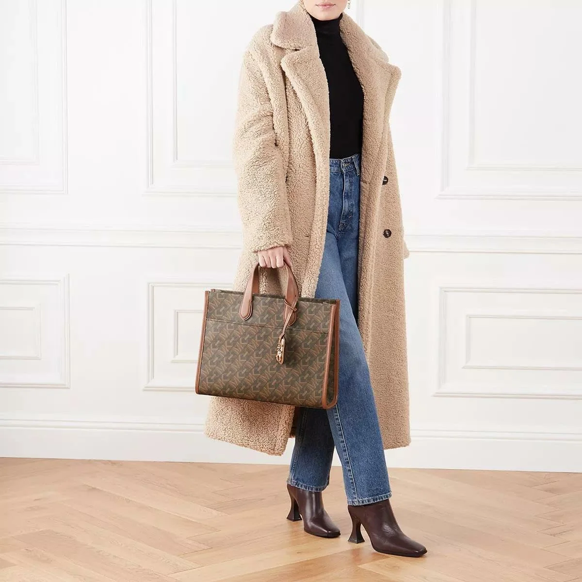 کیف دستی بزرگ MICHAEL KORS مدل 30H3G3GT3B رنگ قهوه ای/چمدانی