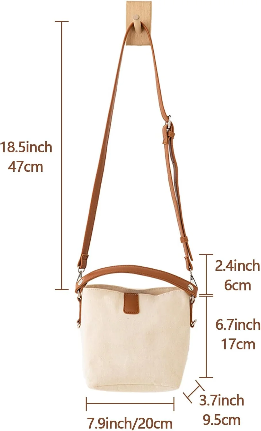 کیف دستی زنانه کوچک، کیف دوشی مینی کراس بادی، کیف دستی شیک، کیف دستی بومیو، کیف سطلی برای اداره، مسافرت، ساحل (سفید)